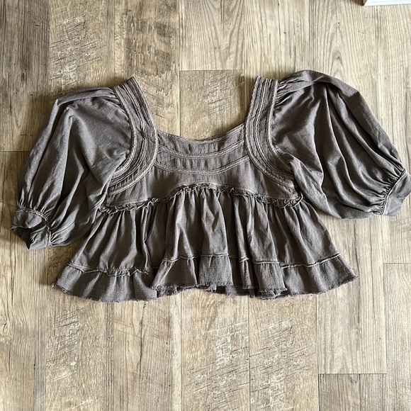 NWT Free People We The Free Grey Top. - Picture 4 of 8